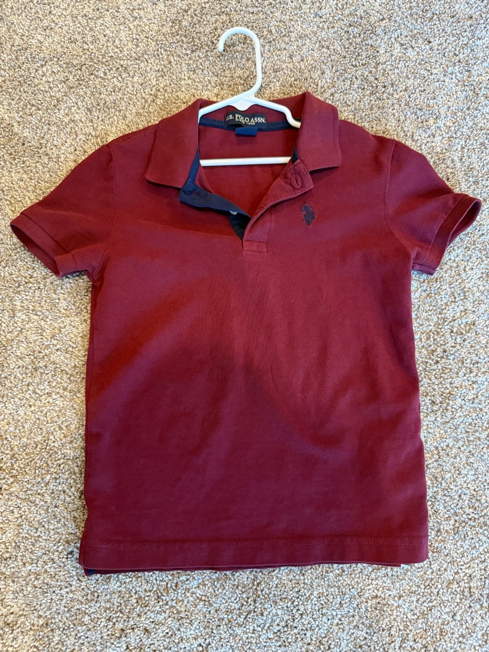U.S. Polo Assn. Boys’s Burgundy Polo Shirt